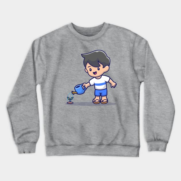 Cute People Watering Plant Crewneck Sweatshirt by Catalyst Labs